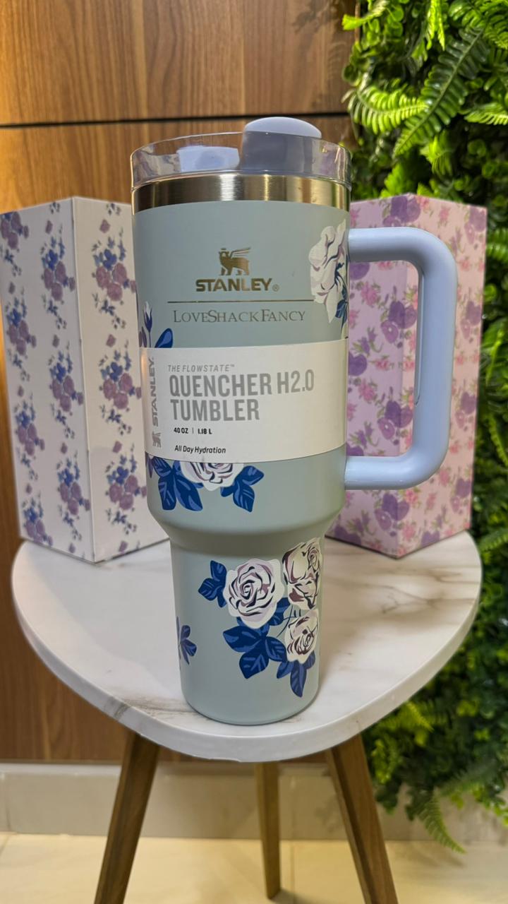 Stanley 40 oz FlowState Quencher Travel Tumbler - Blue Floral