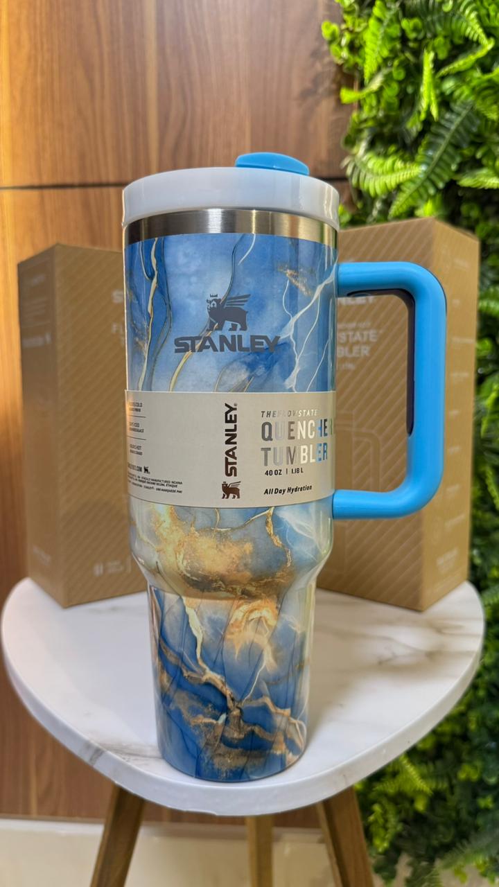 Stanley 40 oz FlowState Quencher Travel Tumbler - Ocean Marble