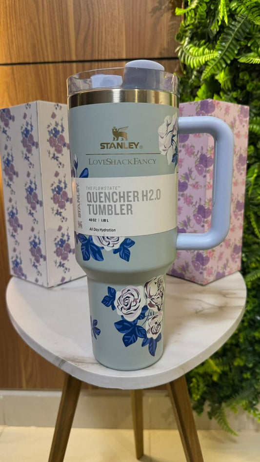 Stanley 40 oz FlowState Quencher Travel Tumbler - Blue Floral