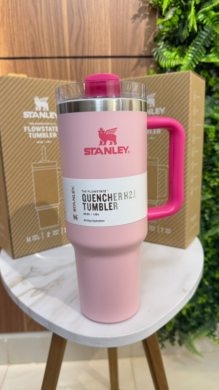 Stanley 40oz Quencher H2.0 Tumbler with Comfort Grip Handle – Pink Edition