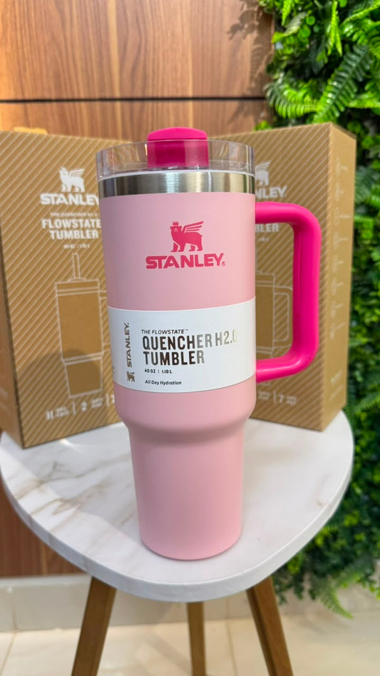 Stanley 40oz Quencher H2.0 Tumbler with Comfort Grip Handle – Pink Edition